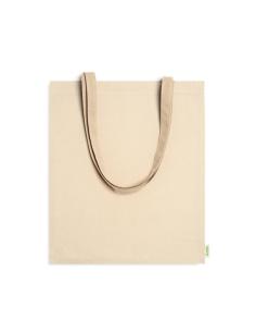 Bolsa de tela Teide algodón orgánico 120g/m2 beige asas largas PERSONALIZABLE 2