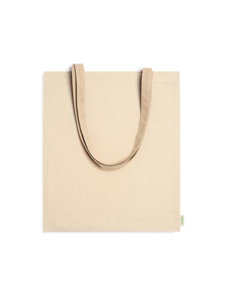 Bolsa de tela Teide algodón orgánico 120g/m2 beige asas largas PERSONALIZABLE