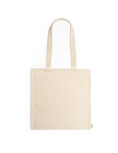 Bolsa de tela Aldea algodón orgánico 300g/m2 beige asas largas PERSONALIZABLE