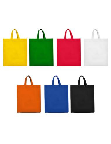 Bolsa de non-woven Pájara 100g/m2 asas cortas con fuelle colores PERSONALIZABLE