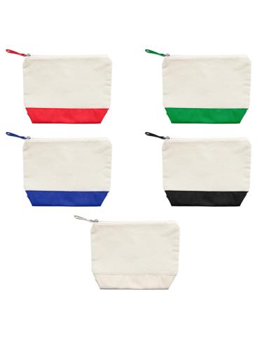 Neceser Oliva de algodón de 280g/m2 bicolor PERSONALIZABLE