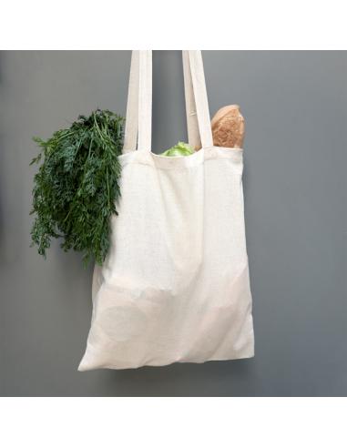 Bolsa de tela Granadilla algodón 180g/m2 beige asas largas PERSONALIZABLE