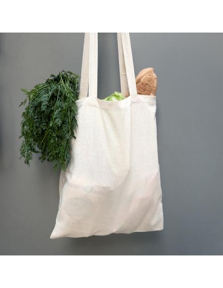 Bolsa de tela Granadilla algodón 180g/m2 beige asas largas PERSONALIZABLE