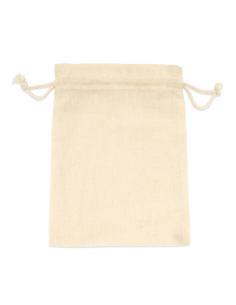 Bolsa de tela Fuerteventura algodón pequeña estilo saco con cordón 105g/m2 natur PERSONALIZABLE