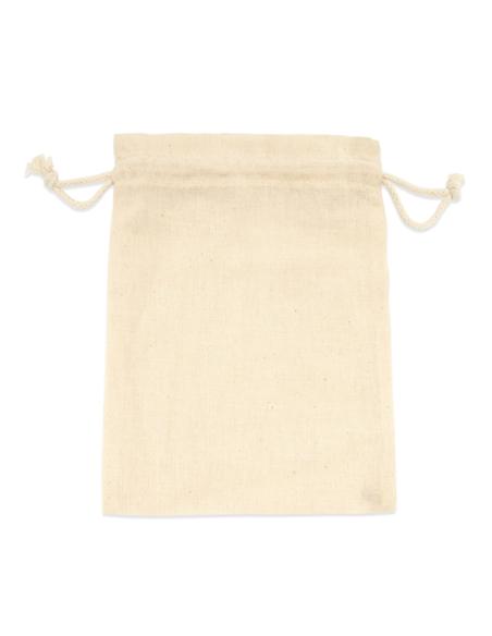 Bolsa de tela Fuerteventura algodón pequeña estilo saco con cordón 105g/m2 natur PERSONALIZABLE