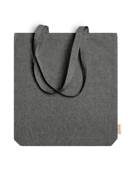 Bolsa de tela Telde algodón reciclado 140g/m2 con fuelle colores asas largas PERSONALIZABLE