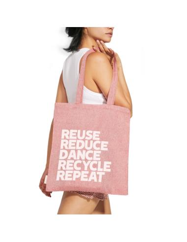 Bolsa de tela Telde algodón reciclado 140g/m2 con fuelle colores asas largas PERSONALIZABLE