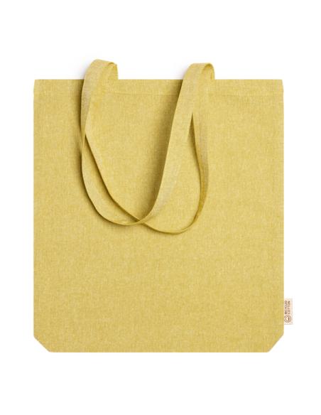 Bolsa de tela Telde algodón reciclado 140g/m2 con fuelle colores asas largas PERSONALIZABLE