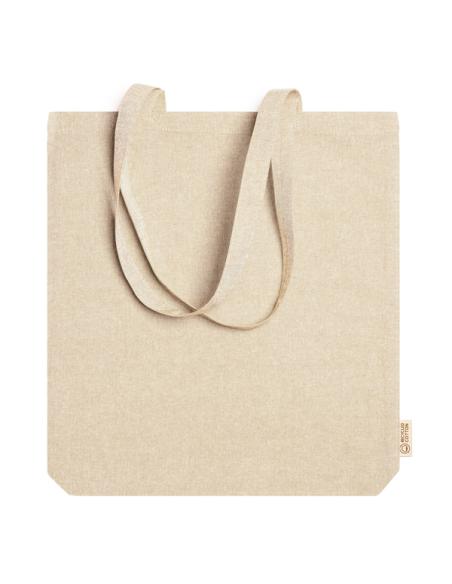 Bolsa de tela Telde algodón reciclado 140g/m2 con fuelle colores asas largas PERSONALIZABLE