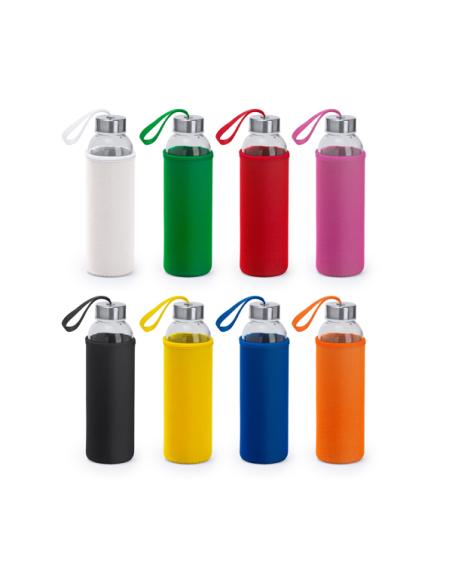 Botella de cristal Tirajana con funda de neopreno sin BPA 500ml PERSONALIZABLE