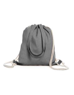 Bolsa de tela Teguise algodón reciclado con cuerdas y asas largas 140g/m2 colores PERSONALIZABLE