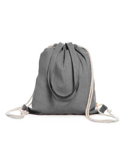 Bolsa de tela Teguise algodón reciclado con cuerdas y asas largas 140g/m2 colores PERSONALIZABLE