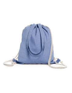 Bolsa de tela Teguise algodón reciclado con cuerdas y asas largas 140g/m2 colores PERSONALIZABLE 2