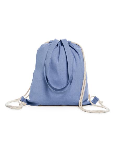 Bolsa de tela Teguise algodón reciclado con cuerdas y asas largas 140g/m2 colores PERSONALIZABLE