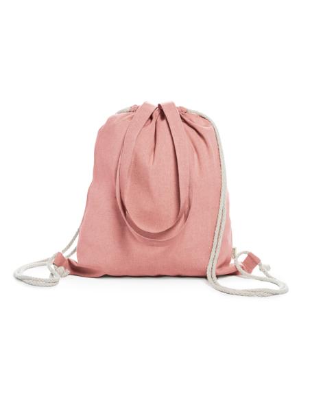 Bolsa de tela Teguise algodón reciclado con cuerdas y asas largas 140g/m2 colores PERSONALIZABLE