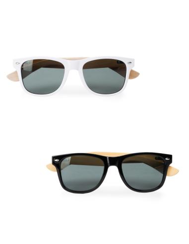 Gafas de sol con patillas de bambú Mazo montura brillante PERSONALIZABLE