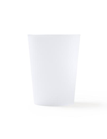 Vaso de PP reutilizable Candelaria con acabado translúcido 500ml PERSONALIZABLE