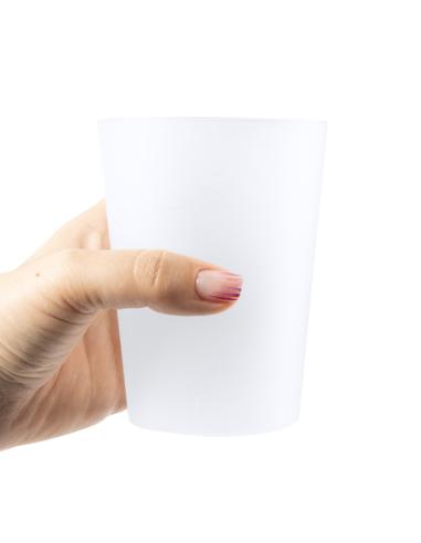 Vaso de PP reutilizable Candelaria con acabado translúcido 500ml PERSONALIZABLE