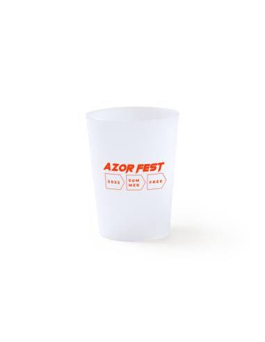 Vaso de PP reutilizable Candelaria con acabado translúcido 500ml PERSONALIZABLE