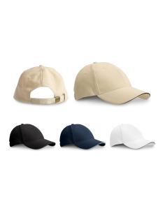 Gorra de algodón 260g/m2 Cambridge adulto visera sandwich PERSONALIZABLE