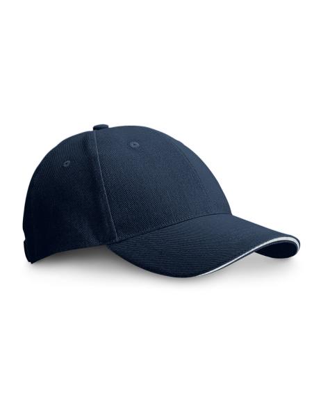 Gorra de algodón 260g/m2 Cambridge adulto visera sandwich PERSONALIZABLE