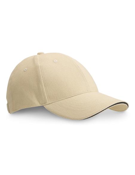 Gorra de algodón 260g/m2 Cambridge adulto visera sandwich PERSONALIZABLE