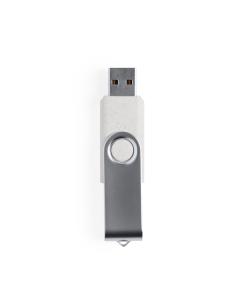 Memoria USB de caña de trigo y metal Whyalla giratoria 16GB PERSONALIZABLE