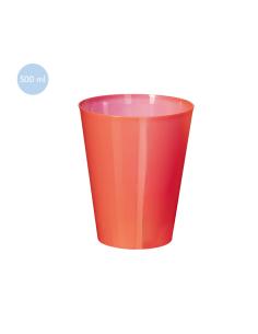 Vaso de PP reutilizable Burnie con acabado en colores translúcidos flexible 500ml PERSONALIZABLE 2