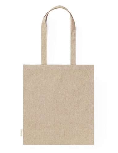 Bolsa de tela Zaragoza algodón reciclado 140g/m2 asas largas colores PERSONALIZABLE