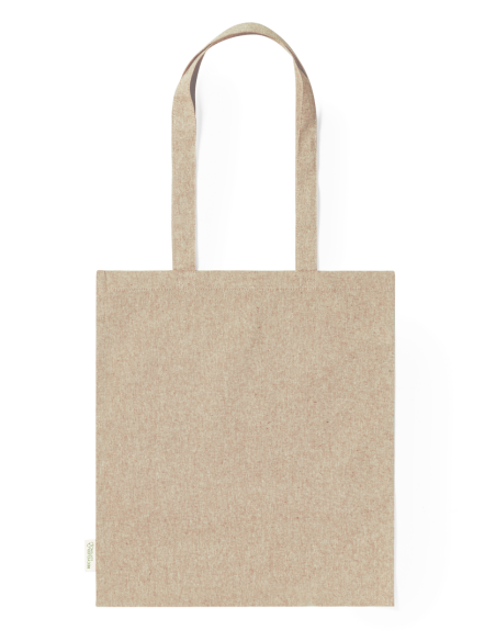Bolsa de tela Zaragoza algodón reciclado 140g/m2 asas largas colores PERSONALIZABLE