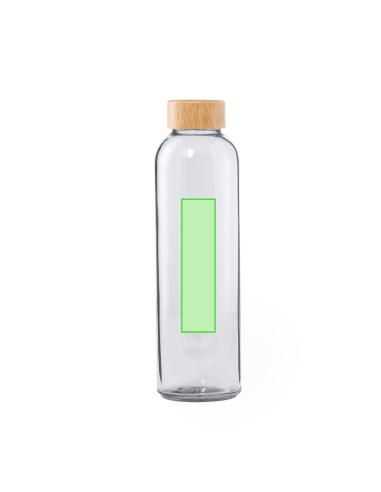 Botella de cristal Girona con tapa de bambú sin BPA 500ml PERSONALIZABLE