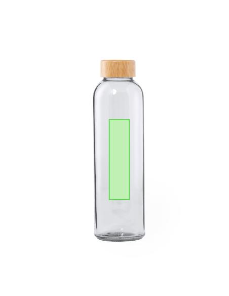 Botella de cristal Girona con tapa de bambú sin BPA 500ml PERSONALIZABLE