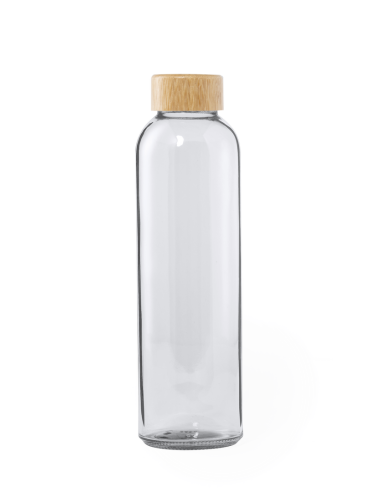 Botella de cristal Girona con tapa de bambú sin BPA 500ml PERSONALIZABLE