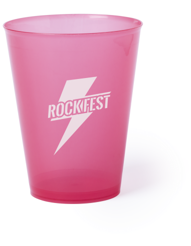 Vaso de PP Indore reutilizable con acabado translúcido flexible 500ml PERSONALIZABLE