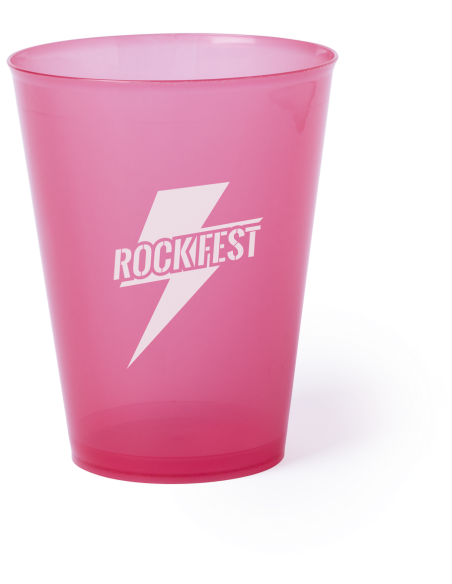 Vaso de PP Indore reutilizable con acabado translúcido flexible 500ml PERSONALIZABLE