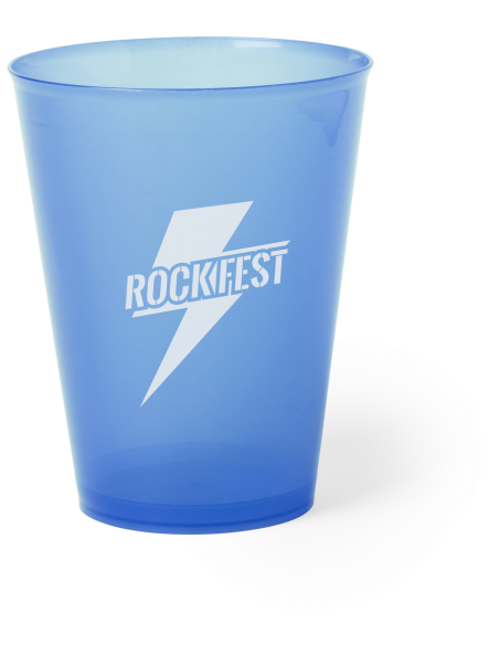 Vaso de PP Indore reutilizable con acabado translúcido flexible 500ml PERSONALIZABLE