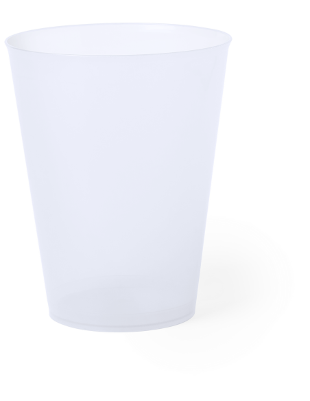Vaso de PP Indore reutilizable con acabado translúcido flexible 500ml PERSONALIZABLE