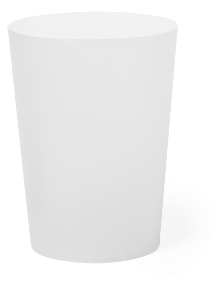 Vaso de PP reutilizable Ourense con acabado translúcido 500ml PERSONALIZABLE