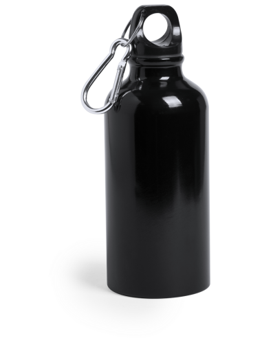 Botella agua de aluminio Mittagong con mosquetón sin BPA 400ml PERSONALIZABLE