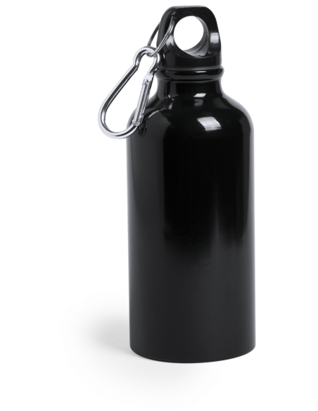 Botella agua de aluminio Mittagong con mosquetón sin BPA 400ml PERSONALIZABLE