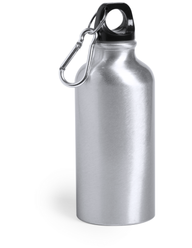 Botella agua de aluminio Mittagong con mosquetón sin BPA 400ml PERSONALIZABLE