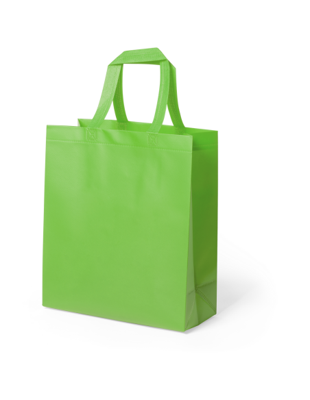 Bolsa Gwangju de non-woven 110g/m2 asas cortas y fuelle varios colores muy resistente PERSONALIZABLE