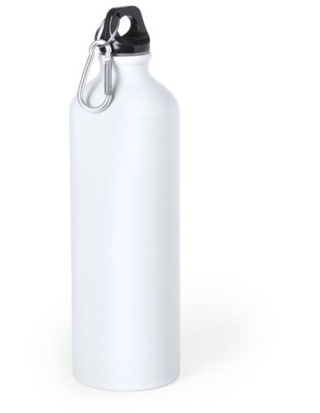 Botella agua de aluminio Siegen con mosquetón sin BPA 800ml PERSONALIZABLE
