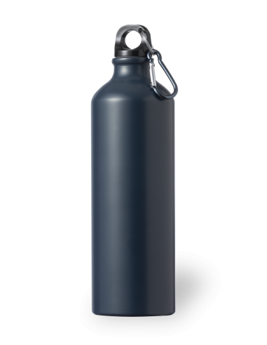 Botella agua de aluminio Siegen con mosquetón sin BPA 800ml PERSONALIZABLE