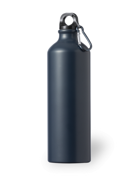 Botella agua de aluminio Siegen con mosquetón sin BPA 800ml PERSONALIZABLE