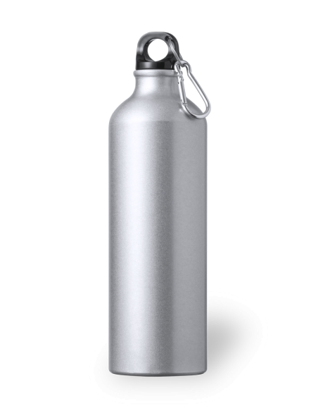 Botella agua de aluminio Siegen con mosquetón sin BPA 800ml PERSONALIZABLE