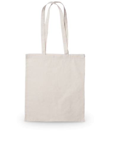 Bolsa de tela Badajoz algodón 140g/m2 natur asas largas PERSONALIZABLE