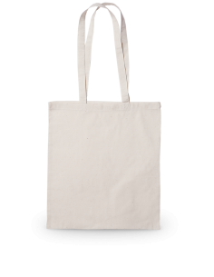 Bolsa de tela Badalona algodón 180g/m2 natur asas largas PERSONALIZABLE 2
