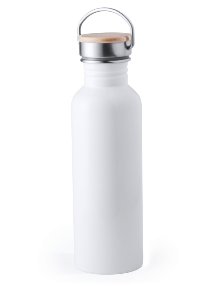 Botella agua de acero inoxidable Nasice con tapa de bambú sin BPA 800ml PERSONALIZABLE