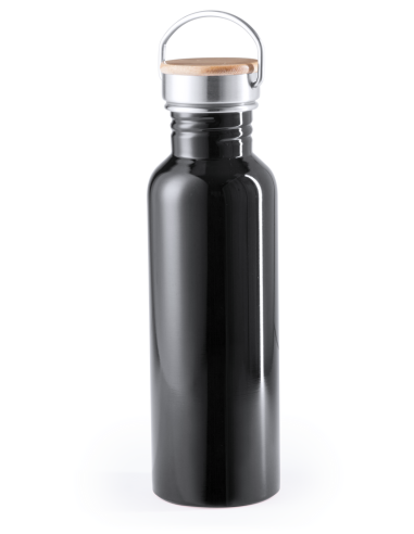 Botella agua de acero inoxidable Nasice con tapa de bambú sin BPA 800ml PERSONALIZABLE